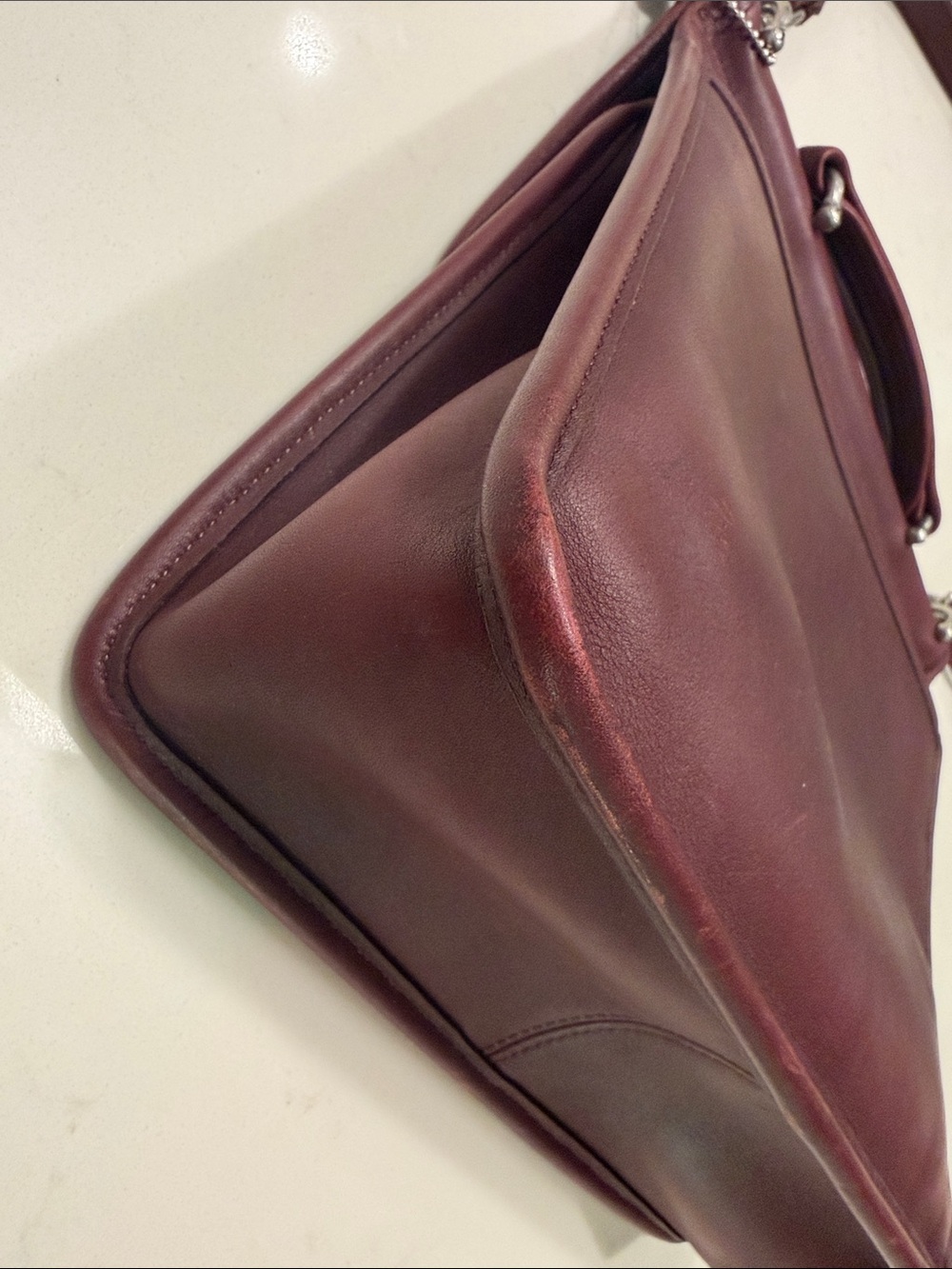 Vintage Coach Willis 90s Currant Burgundy made in USA - Picture 5 of 10